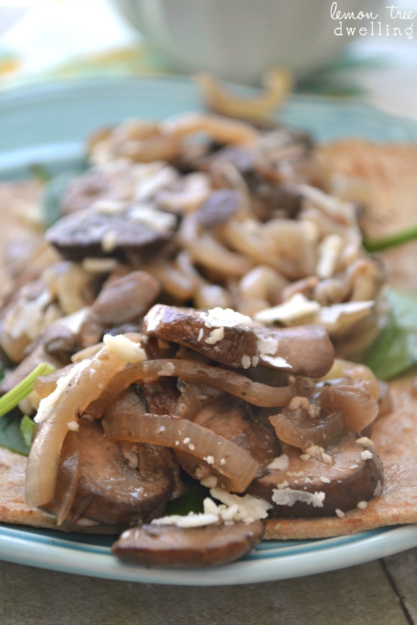 Mushroom Soft Tacos -  a quick, easy, healthy family dinner!
