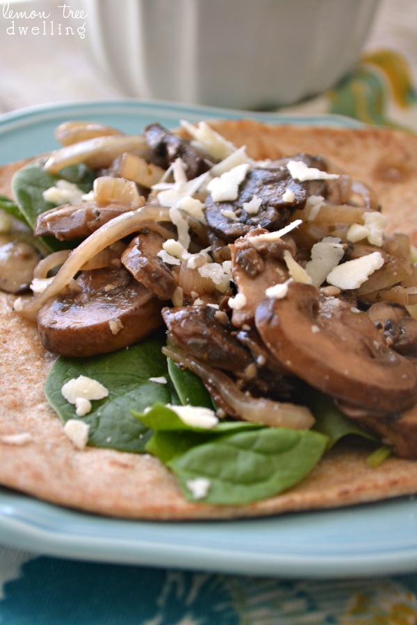 Mushroom Soft Tacos -  a quick, easy, healthy family dinner!