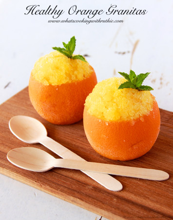 Healthy Orange Granitas by www.whatscookingwithruthie.com