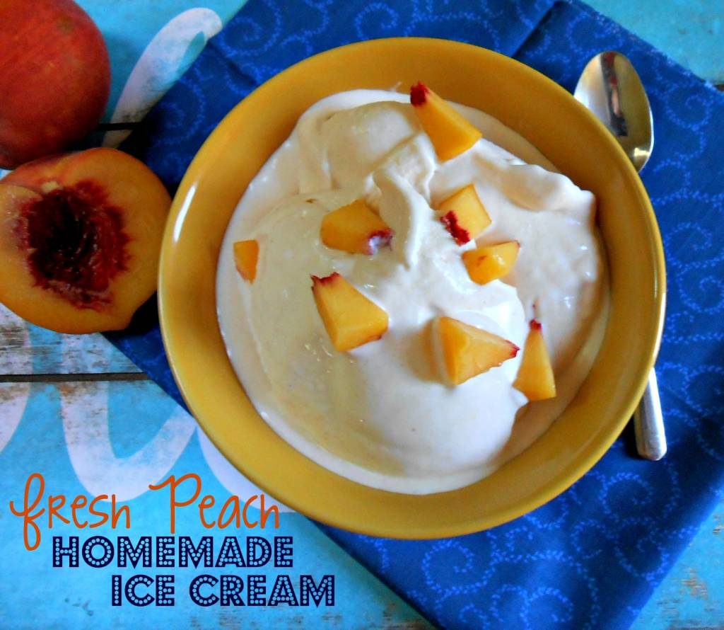 fresh peach ice cream