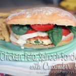 Chicken Feta Spinach Sandwiches with Cucumber Ranch