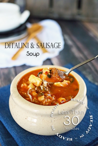 Ditalini Sausage Soup from kleinworthco.com