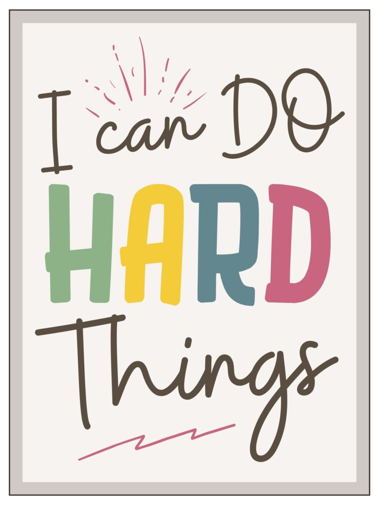 I can do hard things poster