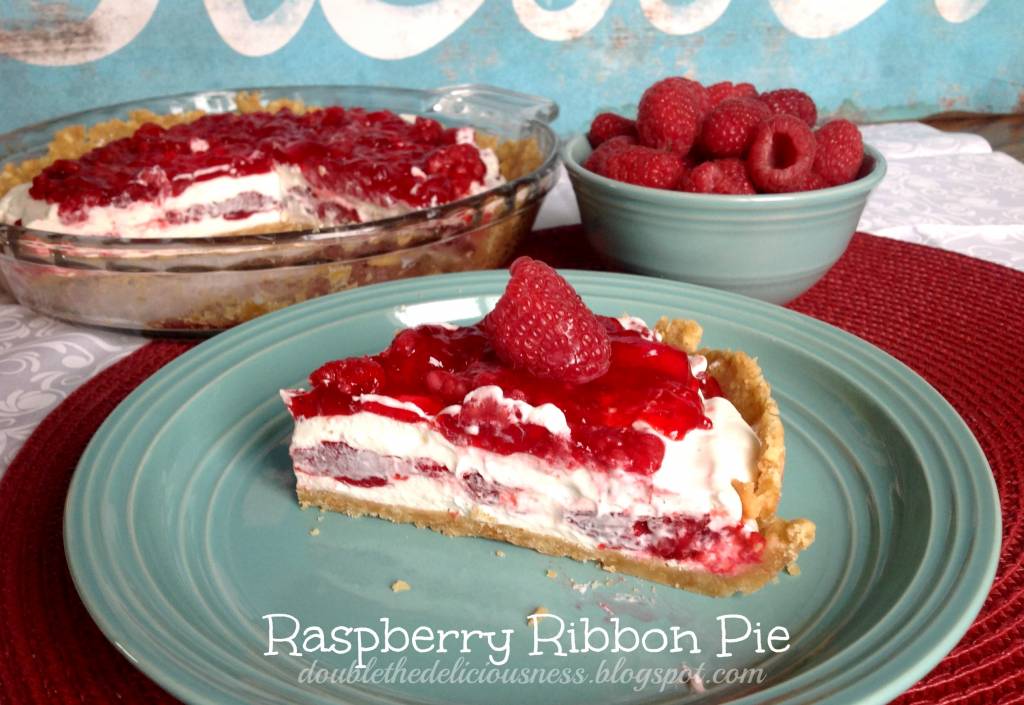 Raspberry ribbon pie has always been one of the favorites, and is always one of the first ones gone. The vanilla wafer crust is the bomb & you can't go wrong with cream cheese and raspberries! Get the recipe on www.orsoshesays.com #thanksgiving #pie #dessert #recipe #ldsblogger #lds #mormonblogger #mormon 