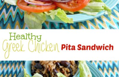 healthy greek chicken pita sandwich