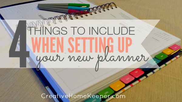 4 things to include new planner