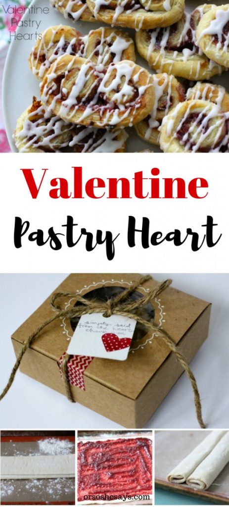 Easy and delicious, this Valentine pastry heart is sure to win over the recipient! orsoshesays.com #valentinesday #valentine #bemine #pastry #pastryheart