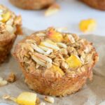 Baked Peach Almond Oatmeal Cups