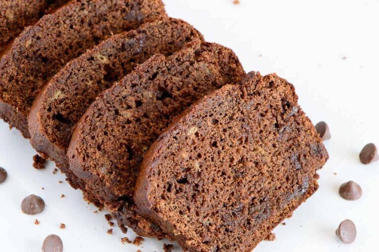 Chocolate Chai Banana Bread - An incredibly indulgent banana bread loaded with chocolate, chai, and bits of caramel filled chocolate chips