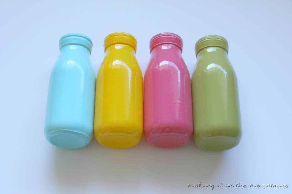 Easy Milk Bottle Vases so Perfect for Summer