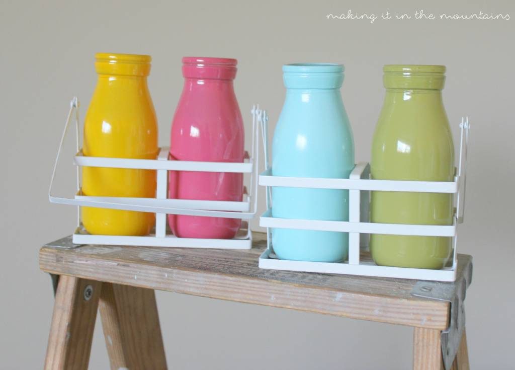 Easy Milk Bottle Vases so Perfect for Summer