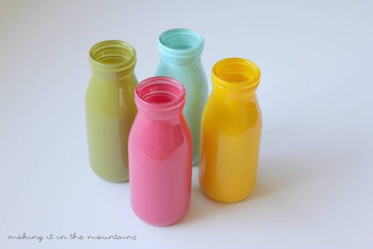 Easy Milk Bottle Vases so Perfect for Summer