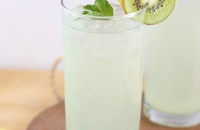 Kiwi Mint Lemonade - a fun twist on a classic drink