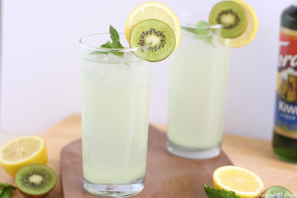 Kiwi Mint Lemonade - a fun twist on a classic drink