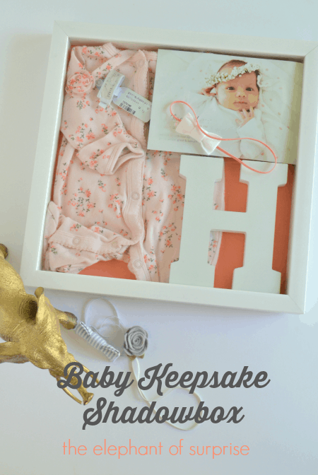 Baby keepsake shadow store box