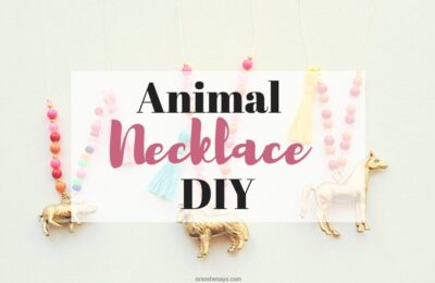 To kick off our summer crafting fun, we decided to make some whimsical little animal necklaces. Its a simple, kid-friendly project that you can help them make in under an hour! www.orsoshesays.com #diy #animal #necklace #animalnecklace #crafts #craftsforkids