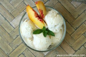 No Churn Peach Ice Cream