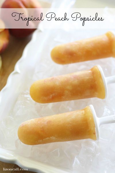 Fresh peaches and pineapple make these tropical peach popsicles sweet, delicious and perfect for those hot summer days.