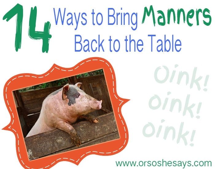 Teaching Table Manners to Kids!