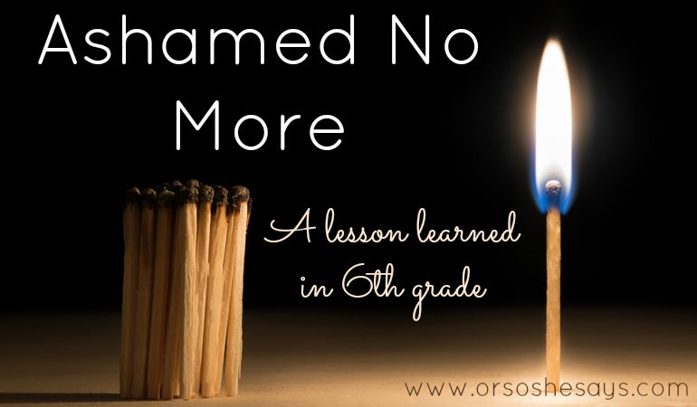 Ashamed No More ~ I love this!  It's so important to stand up for our beliefs and be a light to the world.