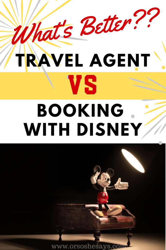travel agent vs booking direct with Disney