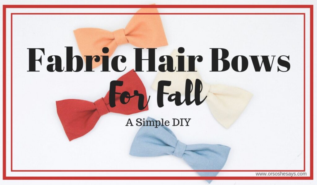 fabric hair bows diy