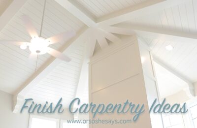 Lots and lots of AMAZING finish carpentry ideas from Mariel's husband, a Utah finish carpenter!