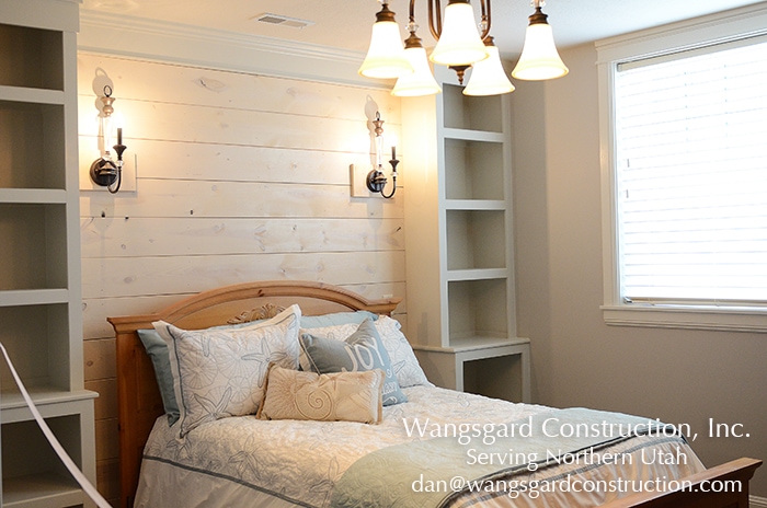 I love this wall and shelves! Lots and lots of finish carpentry ideas from Mariel's husband, a Utah finish carpenter!