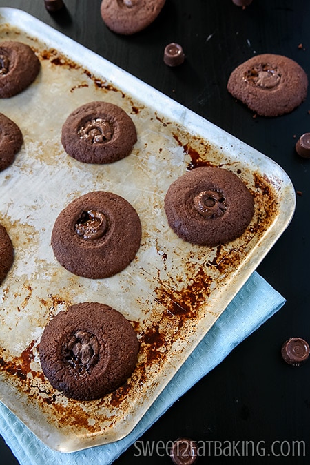 Chocolate Rolo Cookies by Sweet2EatBaking.com