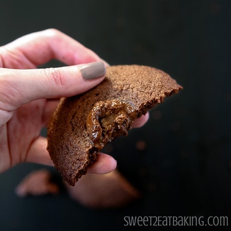Chocolate Rolo Melt Cookies by Sweet2EatBaking.com