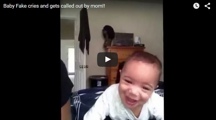 VIDEO: Baby Fake Crying Gets Called Out By Mom