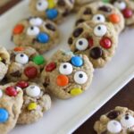 We added candy eyes to our mini monster cookies for added fun!