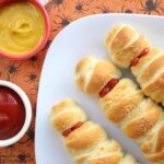 Yummy Mummy Pretzel Dogs - A Great Halloween Dinner for Kids!