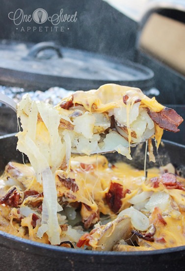 I'm excited to try these dutch oven cheesy potatoes!