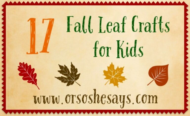 Fall Leaf Crafts for Kids