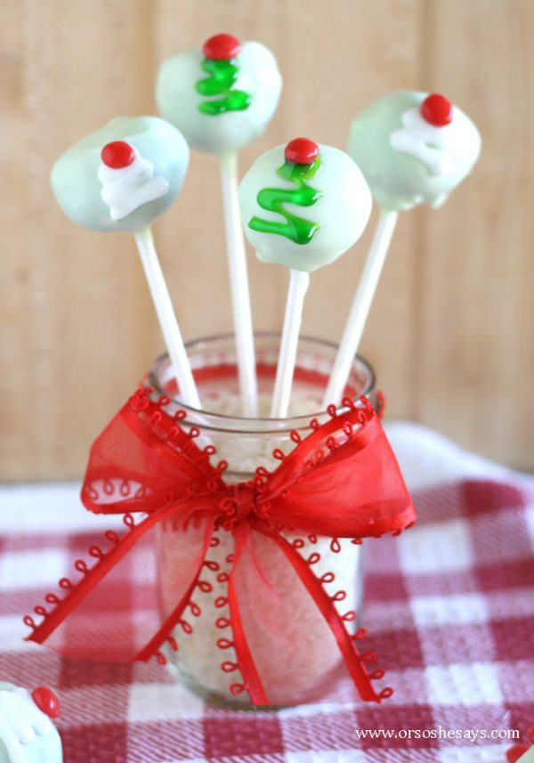 OREO Cookie Ball Pops - With Christmas Tree Embellishment