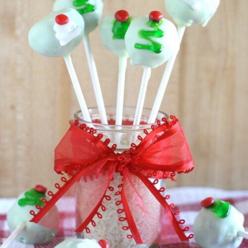 OREO Cookie Ball Pops - With Christmas Tree Embellishment