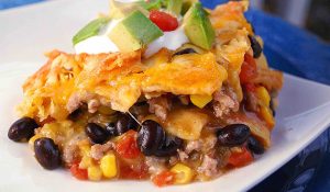 Green Chili Nacho Casserole ~ Perfect Family Dinner!