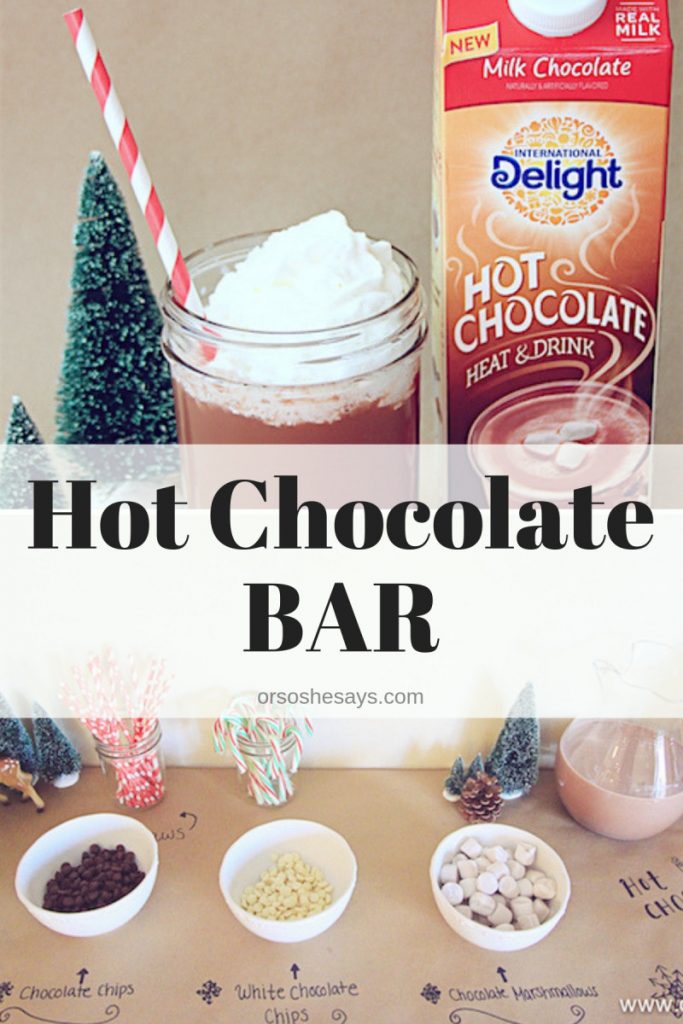 Have a hot chocolate bar this winter! www.orsoshesays.com #hotchocolate #internationaldelight #treats #winter #christmas