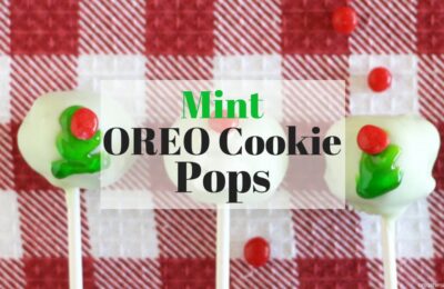Recipe and tutorial to make these super cute and yummy Christmas Tree Oreo Cookie ball pops. www.orsoshesays.com #oreo #cakepops #cookiepops #oreocookiepops #mintoreo #christmas #recipe