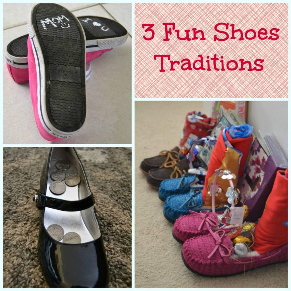 Family shoe traditions - www.orsoshesays.com #shoes #family #traditions #shoetraditions #christmastraditions #birthday #birthdaytraditions