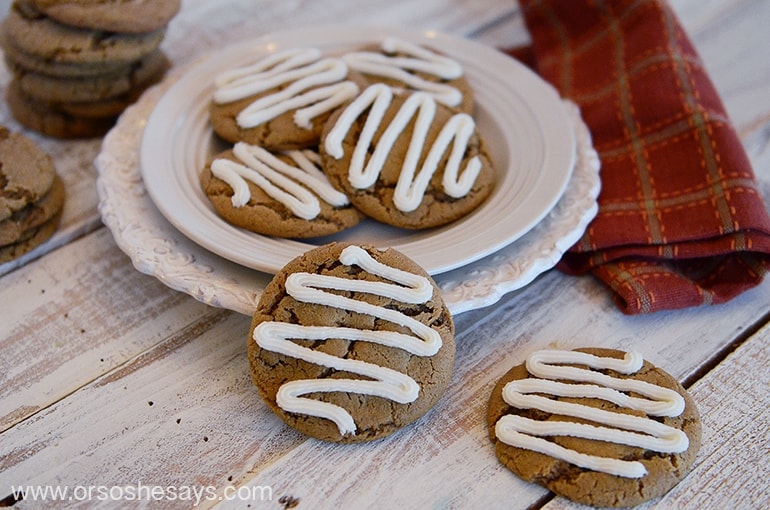 Ginger Cookies with White Icing (Buttercream!!) Or so she says...