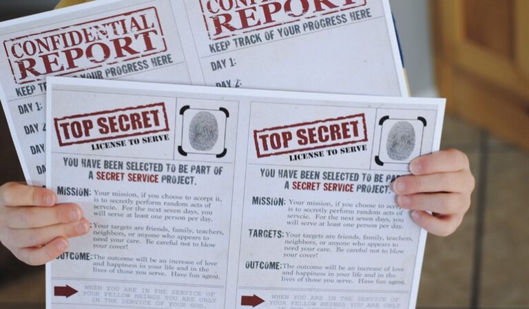 Family Night Lesson - Secret Service for Valentine's Day!
