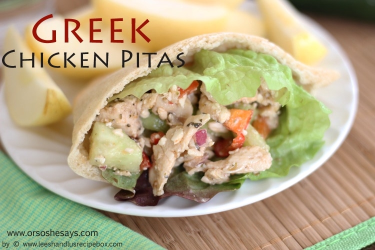 Greek Chicken Pitas - So Delicious!