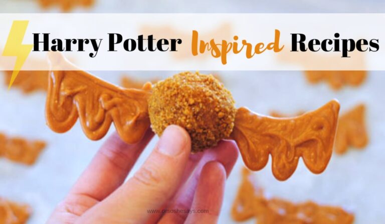 Harry Potter Inspired Recipes at www.orsoshesays.com #HarryPotter #recipes #HarryPotterrecipes #Potterhead