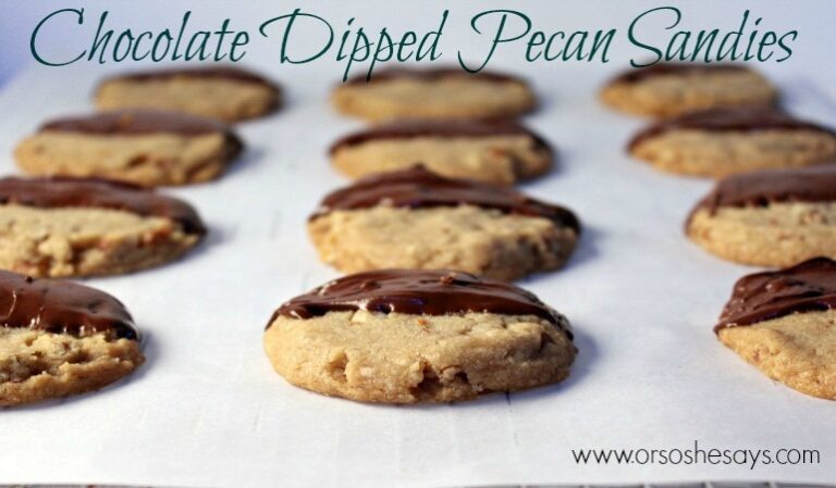 Chocolate Dipped Pecan Sandies