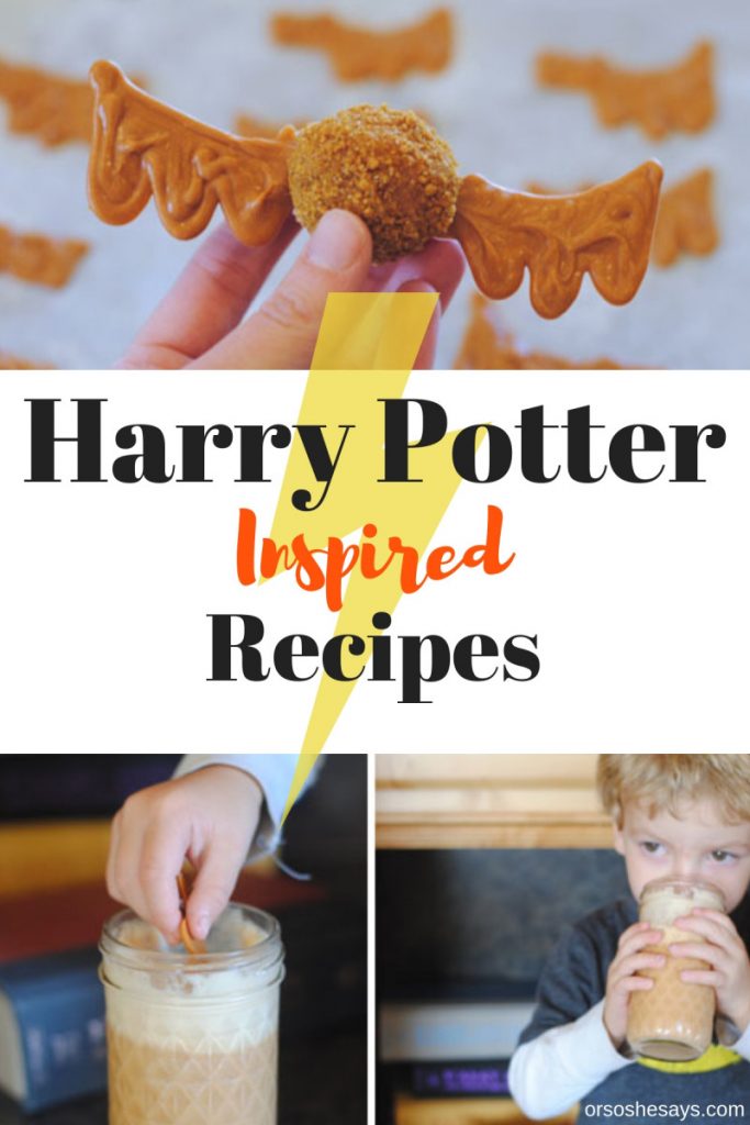 Harry Potter Inspired Recipes at www.orsoshesays.com #HarryPotter #recipes #HarryPotterrecipes #Potterhead