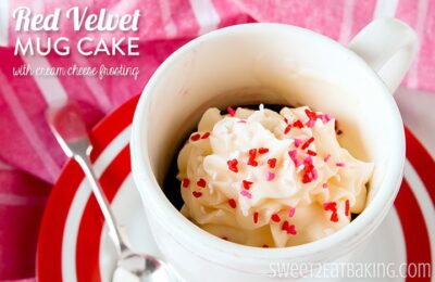 Red Velvet Mug Cake - A Perfect Valentine's Day Dessert