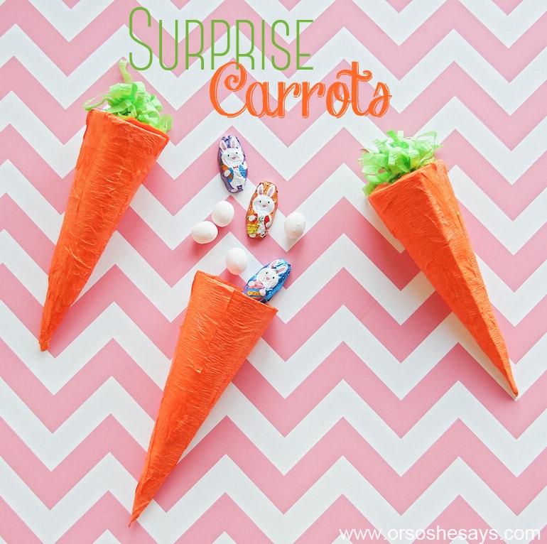Surprise Treat Carrots - Perfect for Easter! www.orsoshesays.com