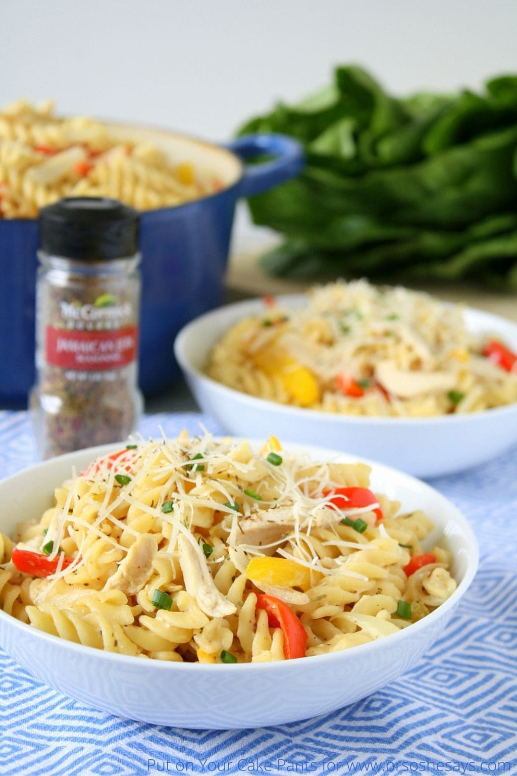 Jamaican jerk chicken pasta